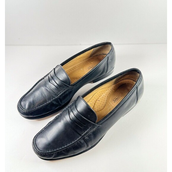 Santoni Black Leather Loafers - Picture 3 of 9